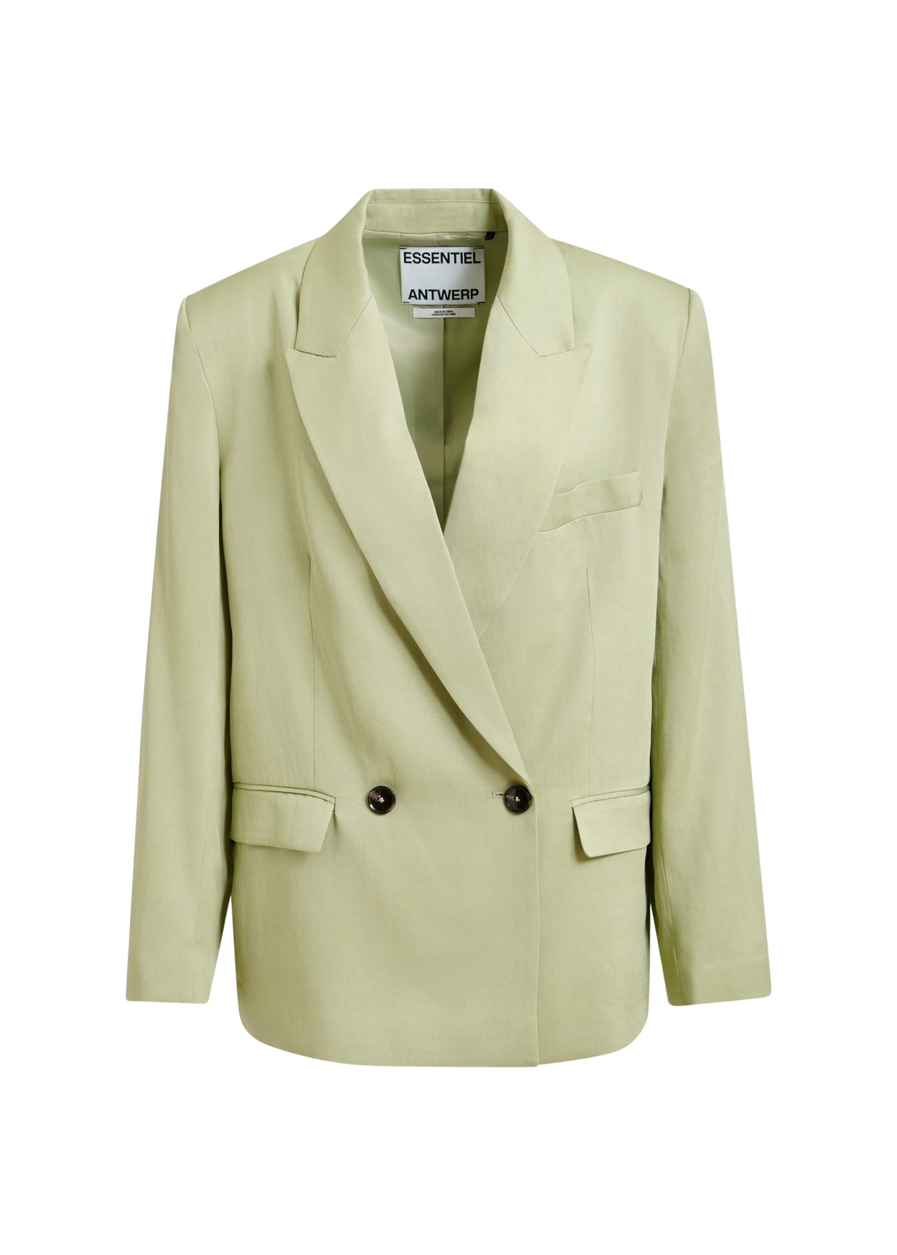 Light-green-straight-cut-double-breasted-blazer-Essentiel-Antwerp-Jackets-scaled35440_nobg Essentiel Antwerp Light green straight-cut double-breasted blazer - Essentiel Antwerp Jackets - Colorful Belgian Design - Shop at Luxury Shoes
