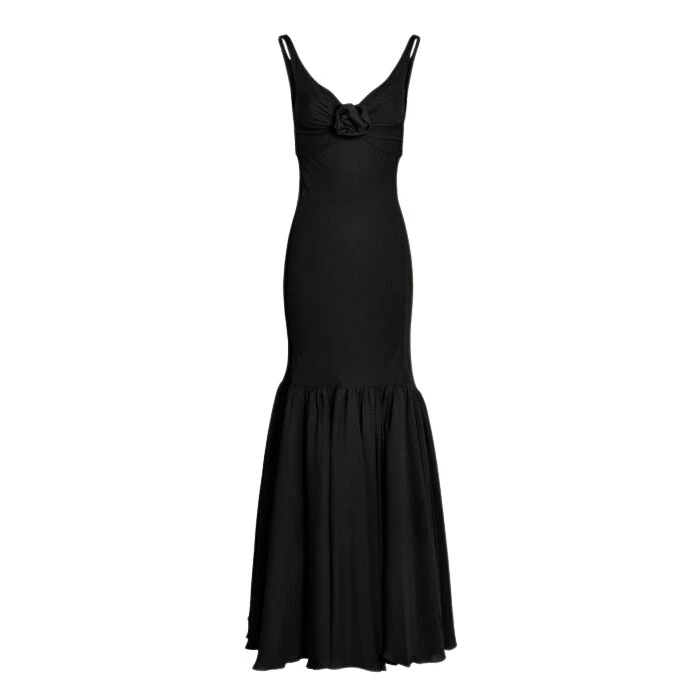 Long-Black-Trumpet-Dress-Giambattista-Valli-Dresses-660852_nobg Giambattista Valli Long Black Trumpet Dress - Giambattista Valli Dresses - Romantic Couture - Shop at Luxury Shoes