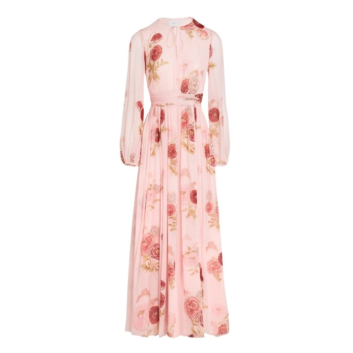 Long-Blossoms-Pink-Silk-Dress-Giambattista-Valli-Dresses-742289_nobg Giambattista Valli Long Blossoms Pink Silk Dress - Giambattista Valli Dresses - Romantic Couture - Shop at Luxury Shoes