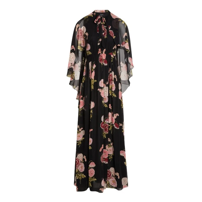 Long-Pansies-Black-Silk-Dress-With-Cape-Giambattista-Valli-Dresses-819129_nobg Giambattista Valli Long Pansies Black Silk Dress With Cape - Giambattista Valli Dresses - Romantic Couture - Shop at Luxury Shoes
