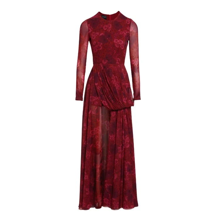 Midi-Anemones-Silk-Dress-With-Train-Giambattista-Valli-Dresses-853633_nobg Giambattista Valli Midi Anemones Silk Dress With Train - Giambattista Valli Dresses - Romantic Couture - Shop at Luxury Shoes