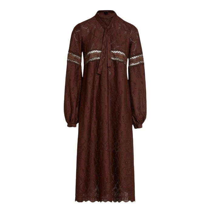 Midi-Brown-Saint-Gall-Embroidery-Dress-Giambattista-Valli-Dresses-824430_nobg Giambattista Valli Midi Brown Saint-Gall Embroidery Dress - Giambattista Valli Dresses - Romantic Couture - Shop at Luxury Shoes