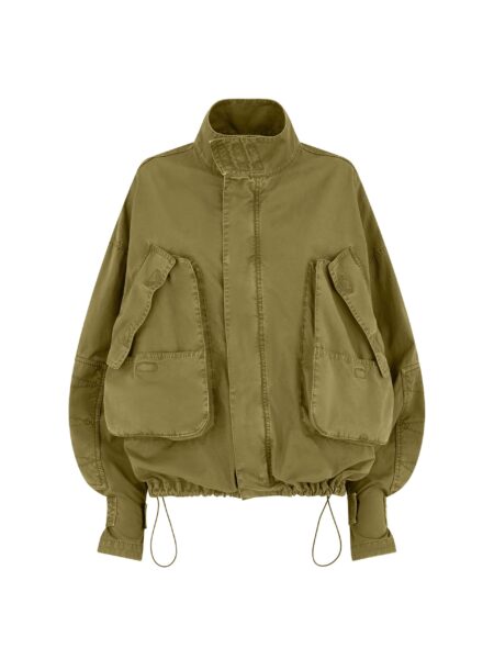 The Attico Military Green Bomber - The Attico Jackets - Designed by Gilda Ambrosio & Giorgia Tordini - Shop at Luxury Shoes 