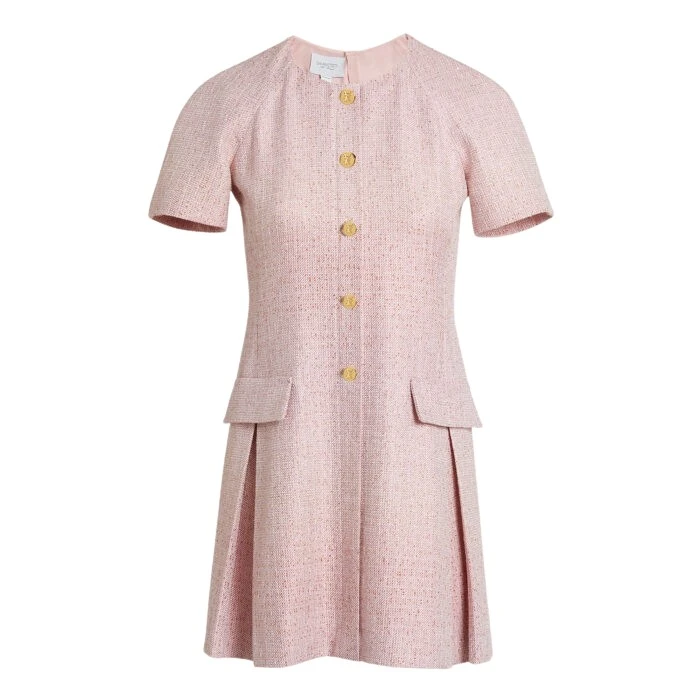 Mini-Pink-Iridescent-Tweed-Dress-Giambattista-Valli-Dresses-914161_nobg Giambattista Valli Mini Pink Iridescent Tweed Dress - Giambattista Valli Dresses - Romantic Couture - Shop at Luxury Shoes