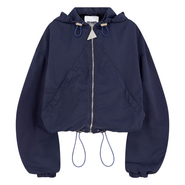 The Attico Navy Blue Bomber - The Attico Jackets - Designed by Gilda Ambrosio & Giorgia Tordini - Shop at Luxury Shoes 