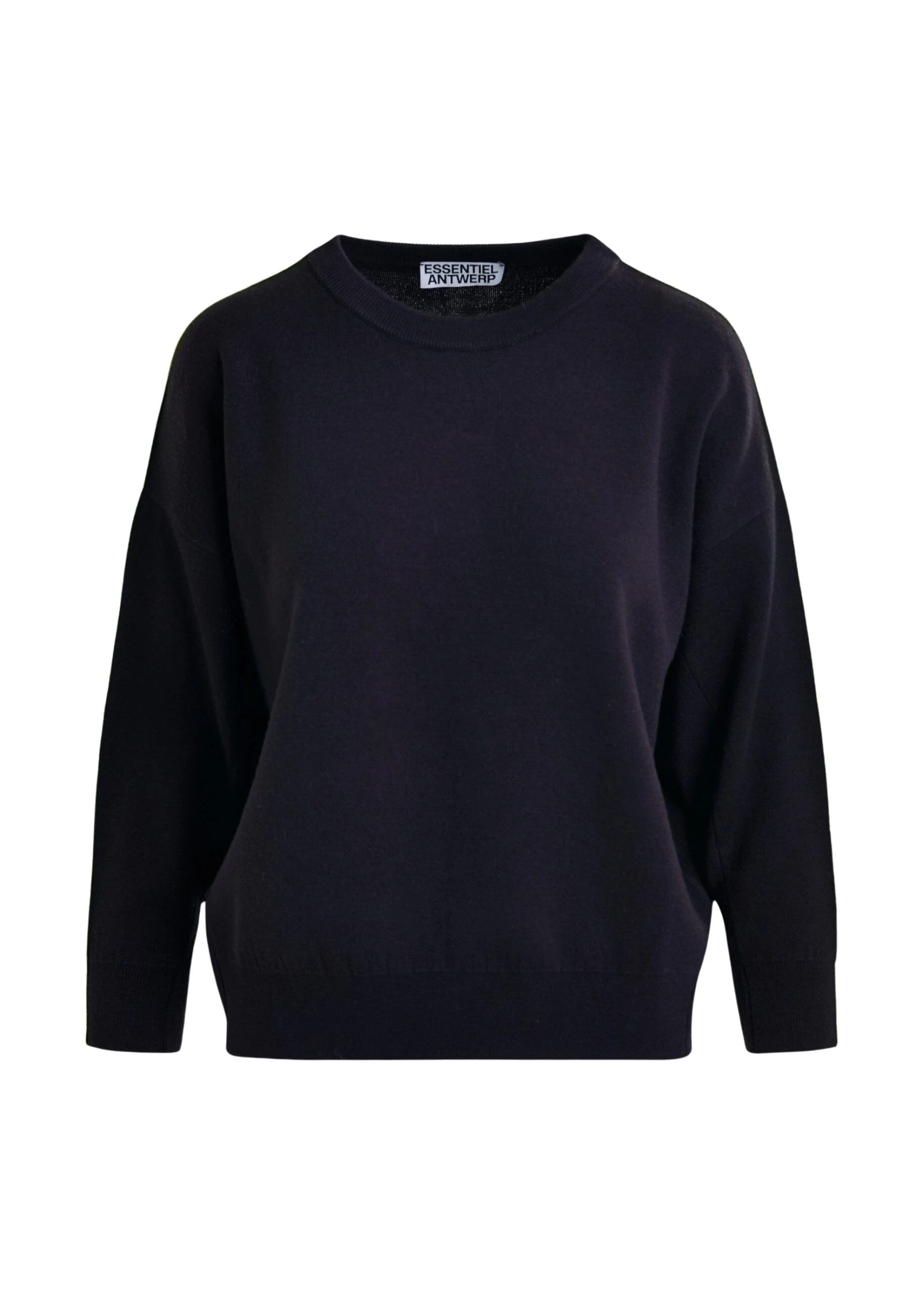 Navy-and-green-knitted-sweater-with-fitted-waist-Essentiel-Antwerp-Knitwear-scaled87638_nobg Essentiel Antwerp Navy and green knitted sweater with fitted waist - Essentiel Antwerp Knitwear - Colorful Belgian Design - Shop at Luxury Shoes