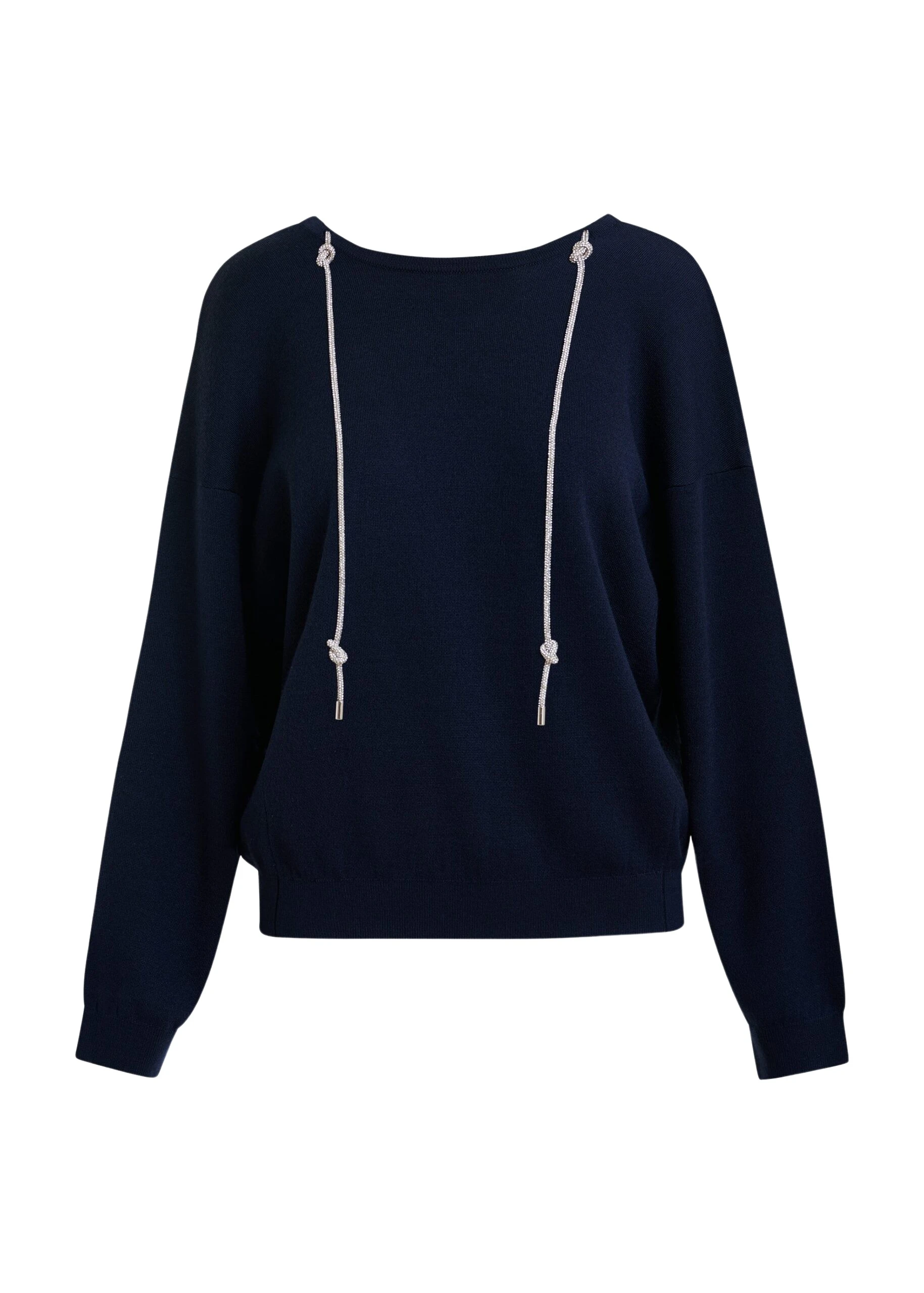 Navy-open-back-sweater-with-rhinestone-strings-Essentiel-Antwerp-Knitwear-scaled39895_nobg Essentiel Antwerp Navy open-back sweater with rhinestone strings - Essentiel Antwerp Knitwear - Colorful Belgian Design - Shop at Luxury Shoes