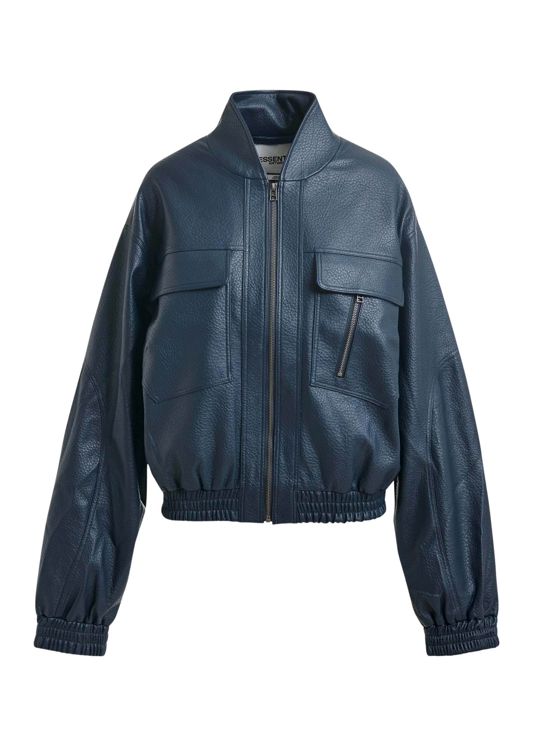 Navy-oversized-faux-leather-bomber-jacket-Essentiel-Antwerp-Jackets-scaled42813_nobg Essentiel Antwerp Navy oversized faux-leather bomber jacket - Essentiel Antwerp Jackets - Colorful Belgian Design - Shop at Luxury Shoes