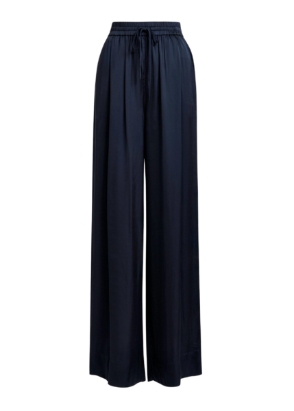 Essentiel Antwerp Navy wide-leg pants - Essentiel Antwerp Pants - Colorful Belgian Design - Shop at Luxury Shoes 