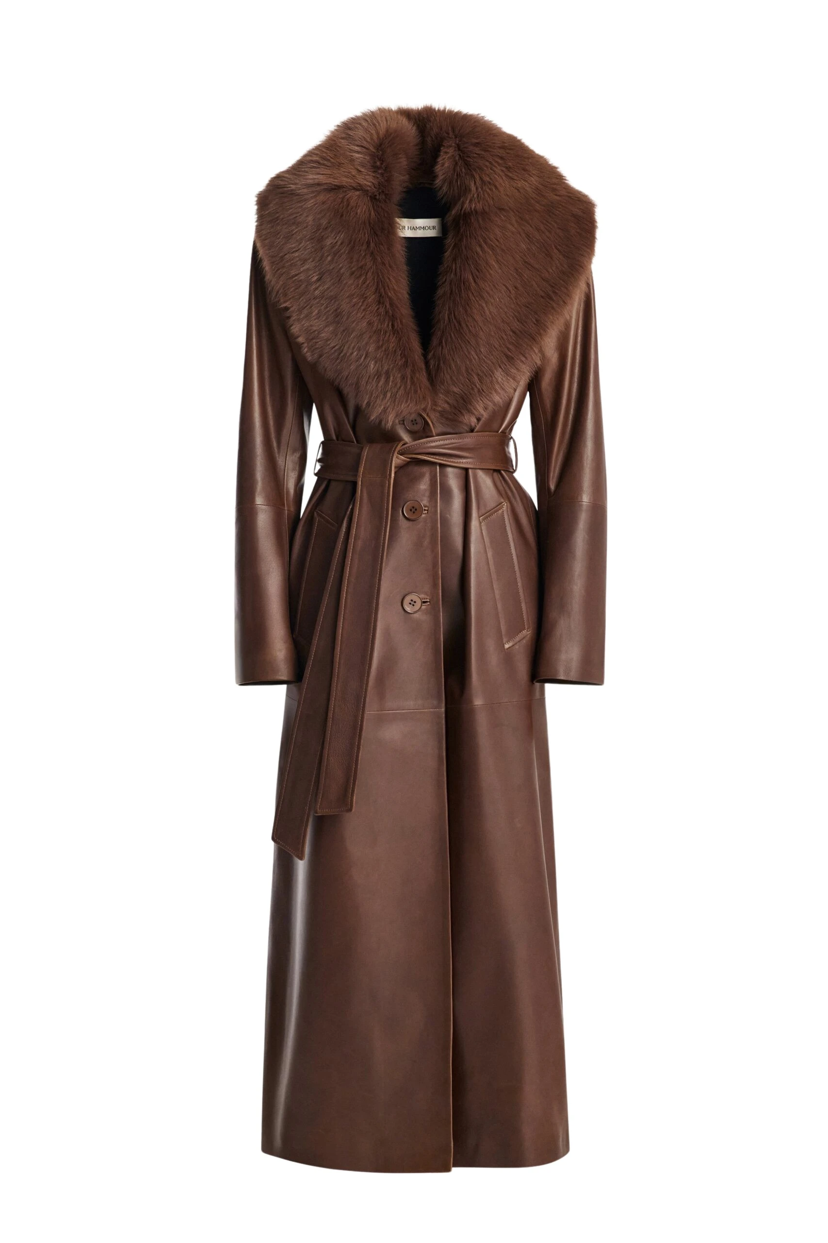 Nour-Hammour-Dakota-Glamorous-Leather-Coat-scaled95657_nobg Nour Hammour Coats Color | Dakota Glamorous Leather Coat luxury leather Coats from Luxury Shoes