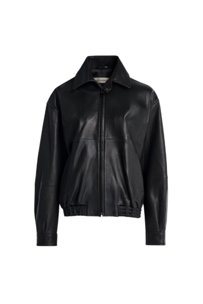 Nour Hammour Jackets Color | Doran Refined Bomber Jacket luxury leather Jackets from Luxury Shoes 