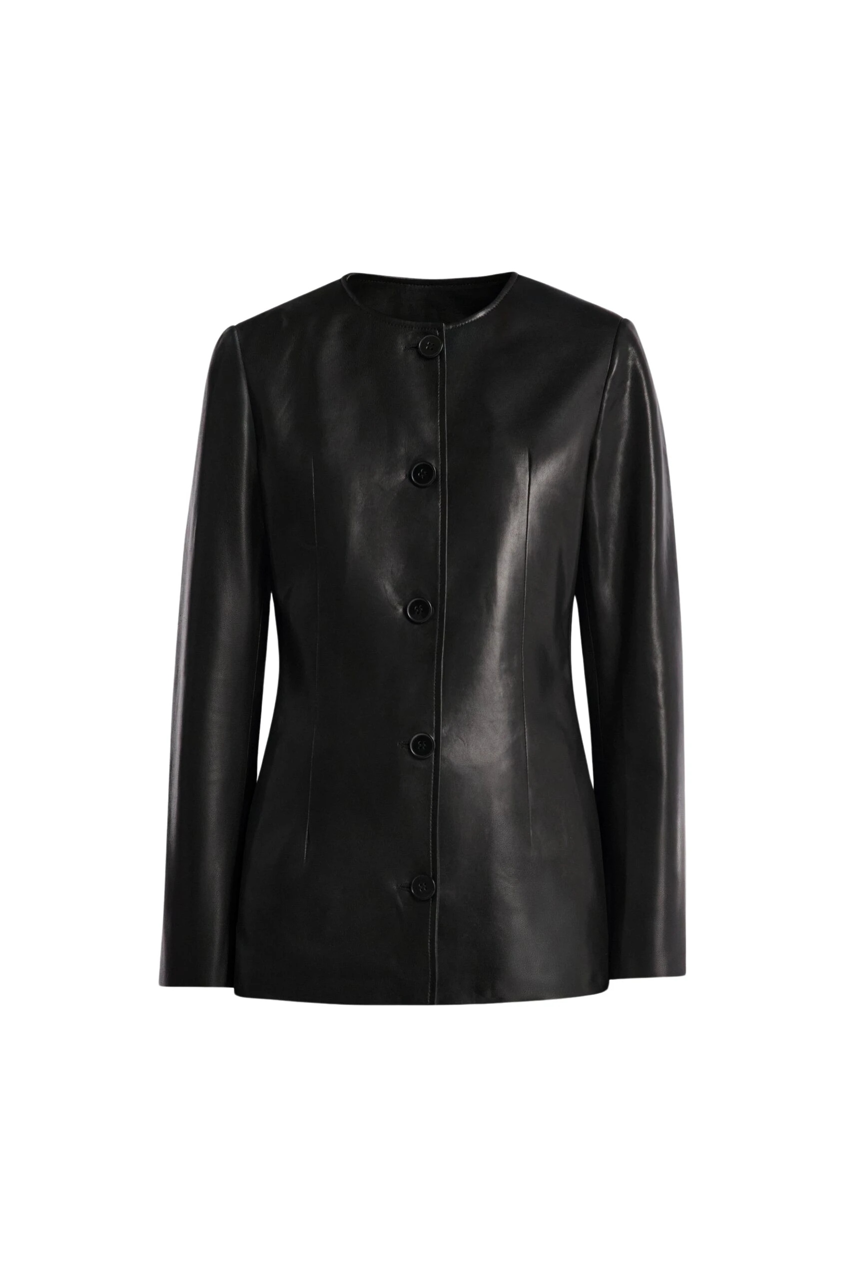 Nour-Hammour-Maud-Chic-Collarless-Blazer-scaled15625_nobg Nour Hammour Jackets Color | Maud Chic Collarless Blazer luxury leather Jackets from Luxury Shoes