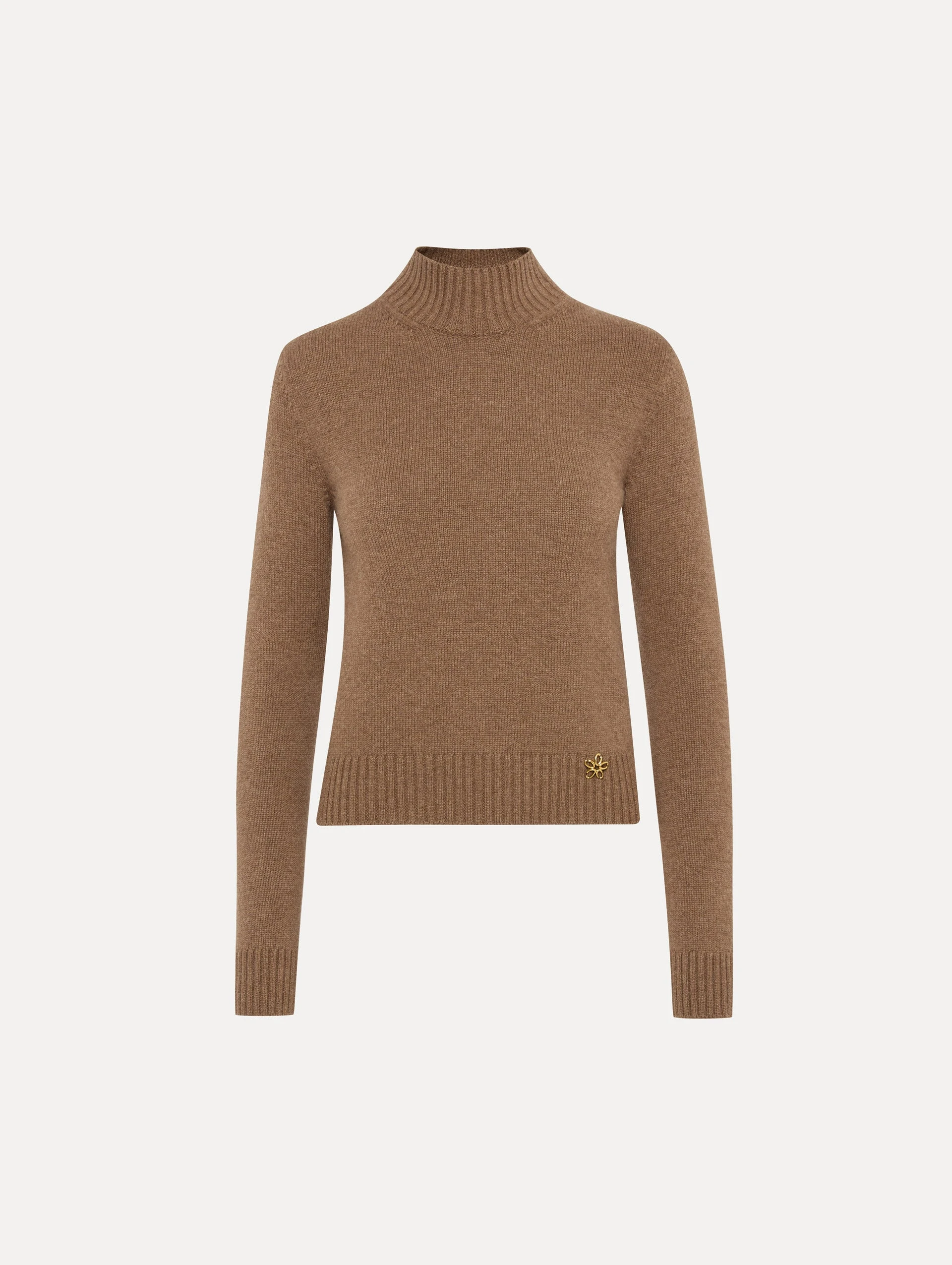 Oscar de la Renta O Flower Mock Neck Cashmere Pullover Oscar de la Renta O Flower Mock Neck Cashmere Pullover - Oscar de la Renta Knitwear - American Couture - Shop at Luxury Shoes