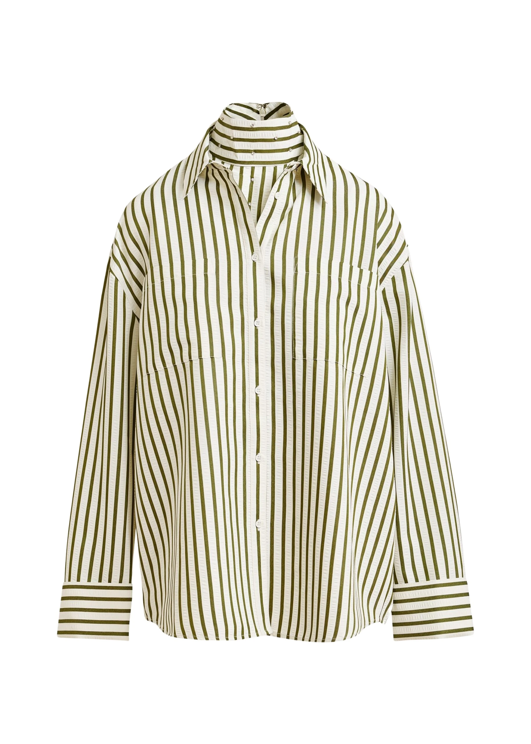 Off-white-and-green-striped-oversized-shirt-with-rhinestone-bib-detail-Essentiel-Antwerp-Shirts-scaled97692_nobg Essentiel Antwerp Off-white and green striped oversized shirt with rhinestone bib detail - Essentiel Antwerp Shirts - Colorful Belgian Design - Shop at Luxury Shoes