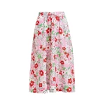 Essentiel Antwerp Off-white and multicolor floral-jacquard midi skirt - Essentiel Antwerp Skirts - Colorful Belgian Design - Shop at Luxury Shoes 