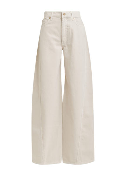 Essentiel Antwerp Off-white barrel-leg jeans - Essentiel Antwerp Pants - Colorful Belgian Design - Shop at Luxury Shoes 
