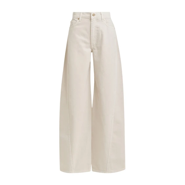 Essentiel Antwerp Off-white barrel-leg jeans - Essentiel Antwerp Pants - Colorful Belgian Design - Shop at Luxury Shoes 