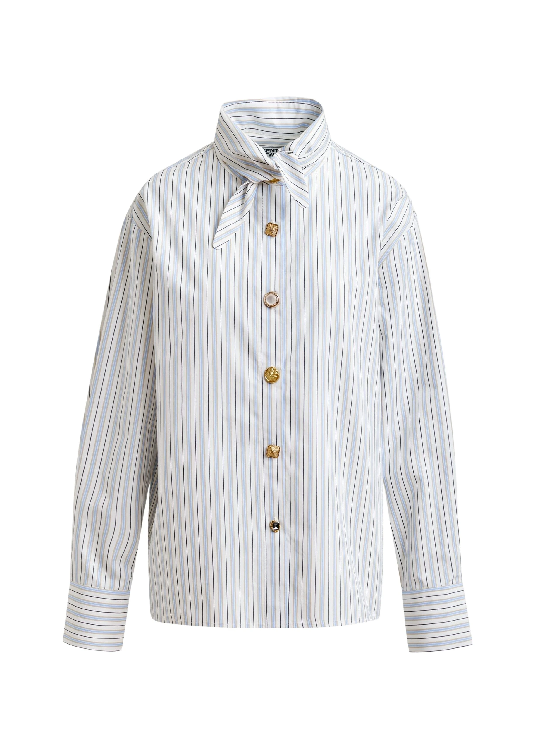 Off-white-black-and-light-blue-striped-cotton-shirt-with-elongated-collar-and-mismatched-buttons-Essentiel-Antwerp-Shirts-scaled98779_nobg Essentiel Antwerp Off-white