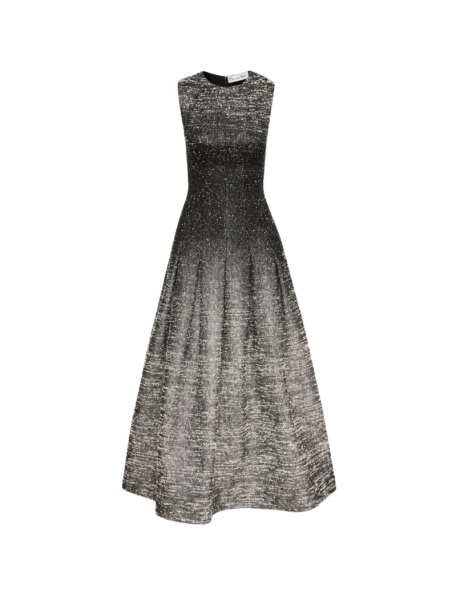 Oscar de la Renta Ombré Lurex Bouclé Jacquard Dress - Oscar de la Renta Dresses - American Couture - Shop at Luxury Shoes 