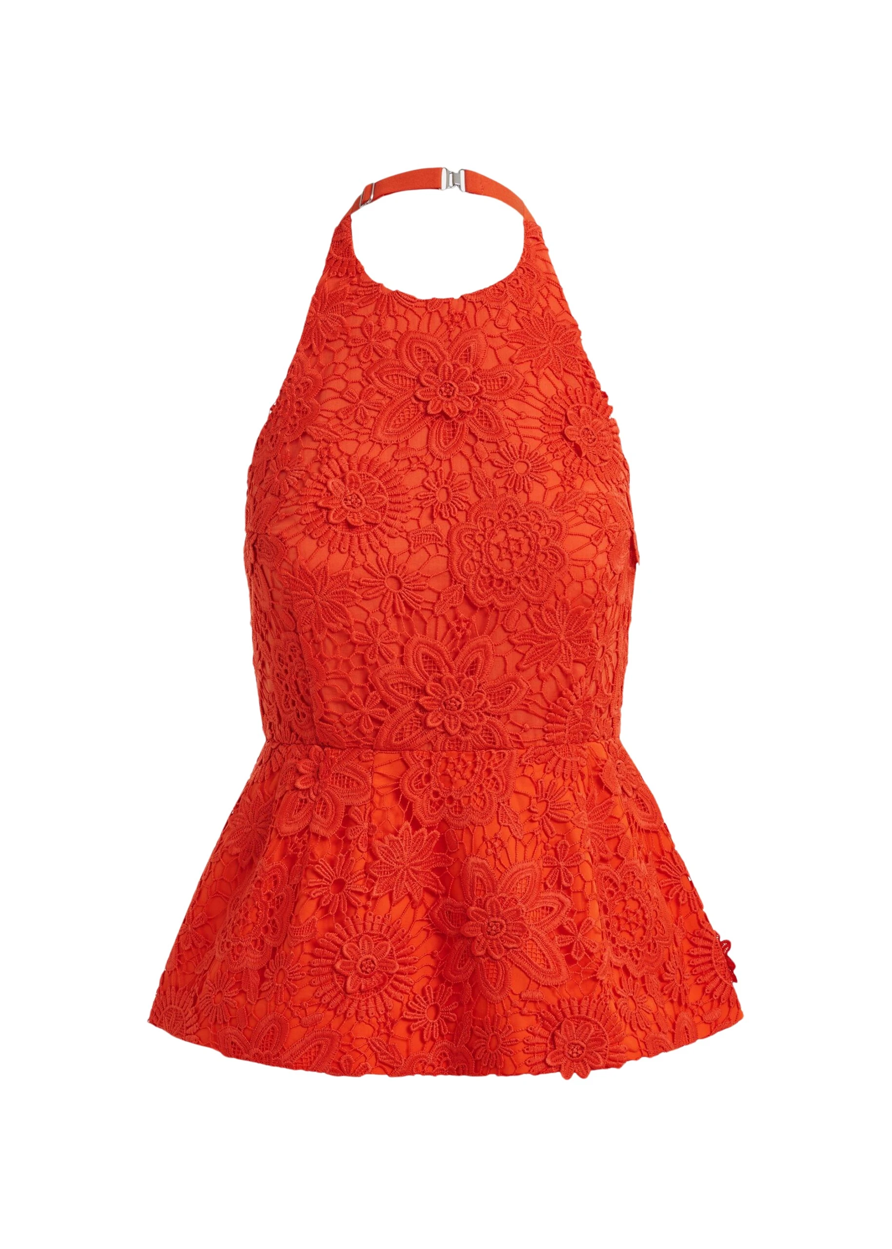 Orange-floral-lace-halter-peplum-top-Essentiel-Antwerp-Tops-scaled33921_nobg Essentiel Antwerp Orange floral lace halter peplum top - Essentiel Antwerp Tops - Colorful Belgian Design - Shop at Luxury Shoes