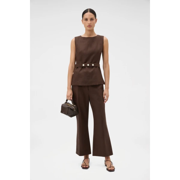 Oroton Button Detail Shell - Oroton Tops - Australian Heritage Luxury - Shop at Luxury Shoes 