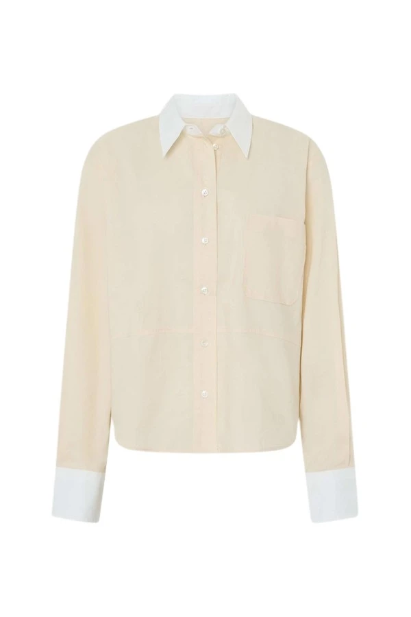 Oroton-Crisp-Poplin-Shirt-682798_nobg Oroton Crisp Poplin Shirt - Oroton Tops - Australian Heritage Luxury - Shop at Luxury Shoes