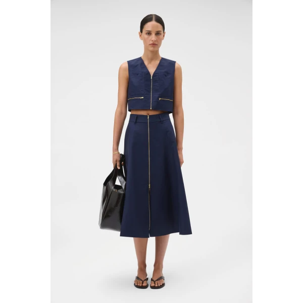 Oroton Zip Midi Skirt - Oroton Skirts - Australian Heritage Luxury - Shop at Luxury Shoes 