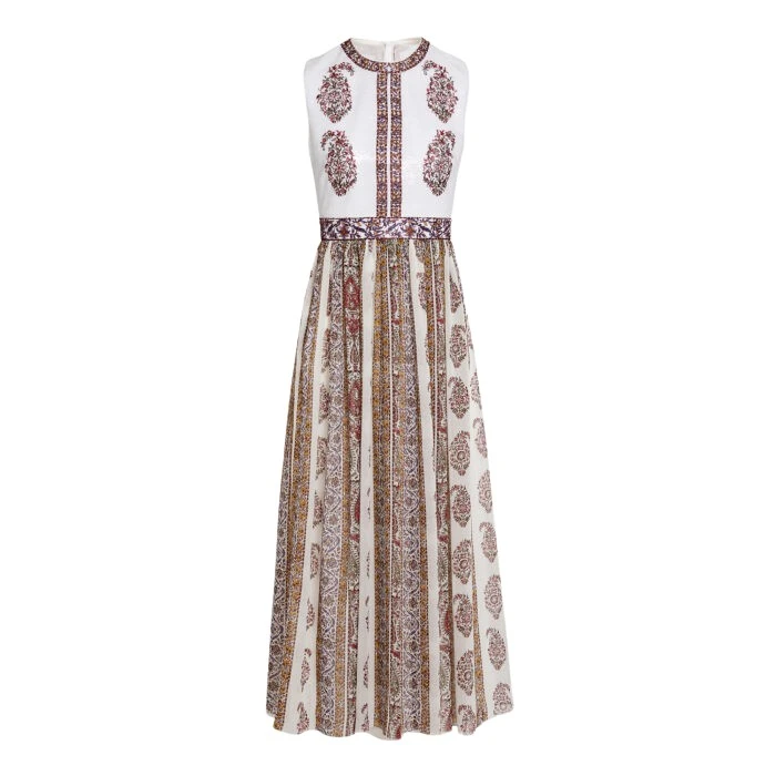 Paisley-Midi-Dress-In-Two-Fabrics-Giambattista-Valli-Dresses-832001_nobg Giambattista Valli Paisley Midi Dress In Two Fabrics - Giambattista Valli Dresses - Romantic Couture - Shop at Luxury Shoes