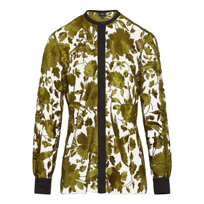 Peridot-Chimera-Shawl-Tulle-Blouse-Giambattista-Valli-Tops-775280_nobg Giambattista Valli Peridot Chimera Shawl Tulle Blouse - Giambattista Valli Tops - Romantic Couture - Shop at Luxury Shoes