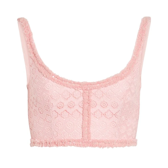 Pink-Floral-Macrame-Top-Giambattista-Valli-Tops-783160_nobg Giambattista Valli Pink Floral Macramé Top - Giambattista Valli Tops - Romantic Couture - Shop at Luxury Shoes