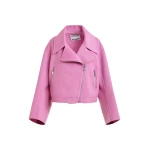 Essentiel Antwerp Pink wool double-faced jacket - Essentiel Antwerp Jackets - Colorful Belgian Design - Shop at Luxury Shoes 