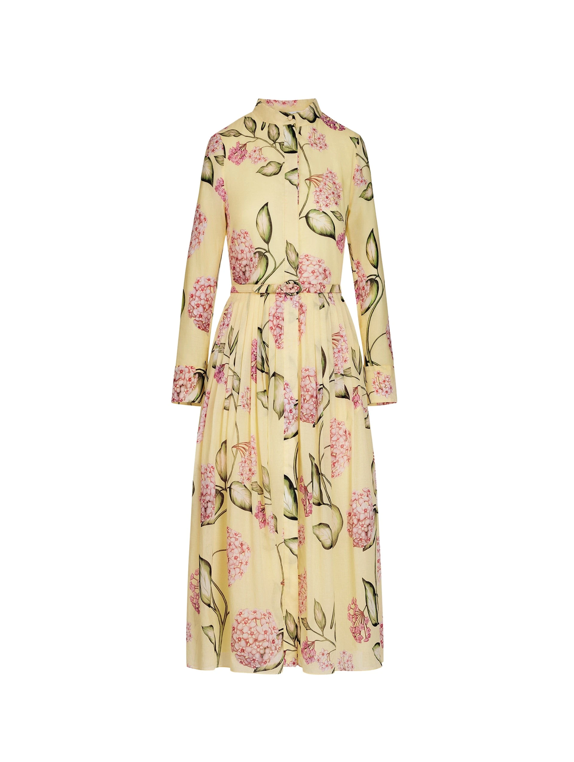 Porcelain-Flower-Cotton-Poplin-Long-Sleeve-Dress-Oscar-de-la-Renta-Dresses23151_nobg Oscar de la Renta Porcelain Flower Cotton Poplin Long-Sleeve Dress - Oscar de la Renta Dresses - American Couture - Shop at Luxury Shoes