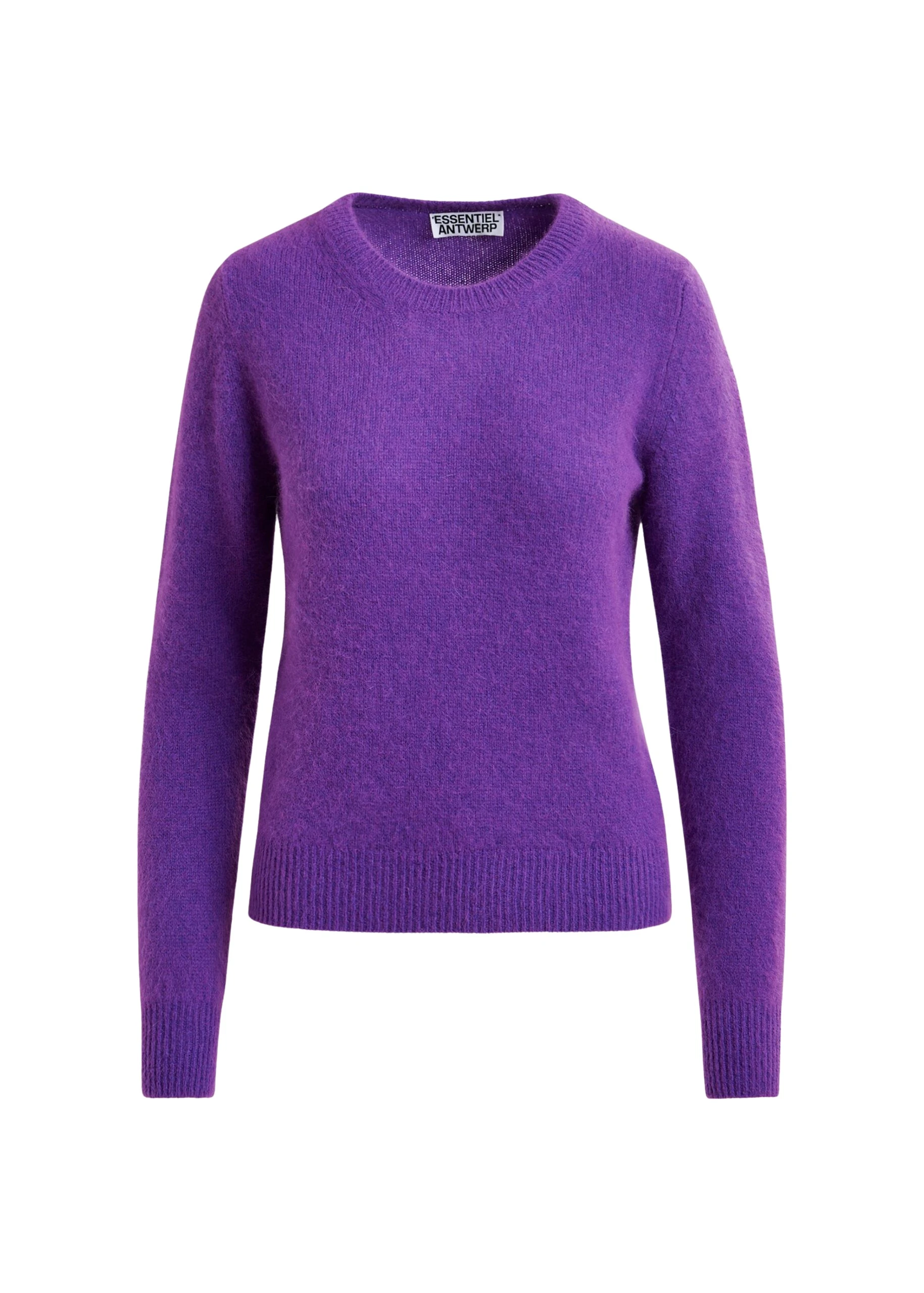 Purple-angora-blend-knit-Essentiel-Antwerp-Knitwear-scaled82435_nobg Essentiel Antwerp Purple angora blend knit - Essentiel Antwerp Knitwear - Colorful Belgian Design - Shop at Luxury Shoes