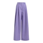 Essentiel Antwerp Purple pleated wide-leg pants - Essentiel Antwerp Pants - Colorful Belgian Design - Shop at Luxury Shoes 