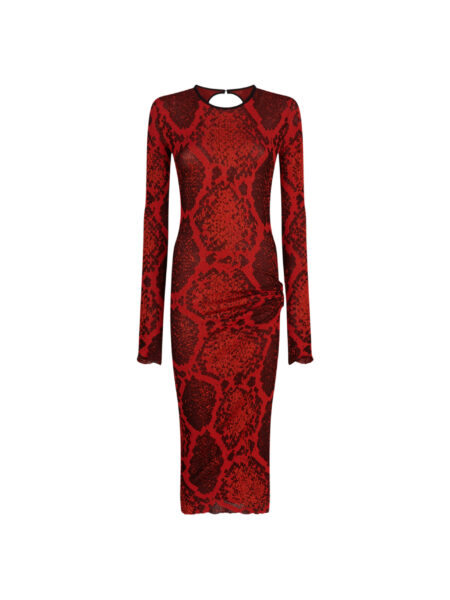 The Attico Red Midi Dress - The Attico Dresses - Designed by Gilda Ambrosio & Giorgia Tordini - Shop at Luxury Shoes 