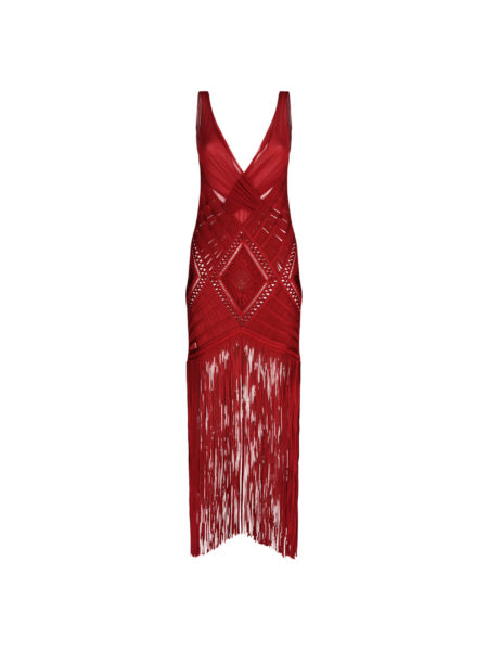 The Attico Red Midi Dress - The Attico Dresses - Designed by Gilda Ambrosio & Giorgia Tordini - Shop at Luxury Shoes 