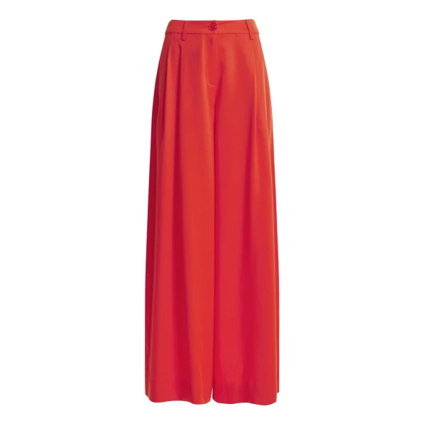 Essentiel Antwerp Red wide-leg pants - Essentiel Antwerp Pants - Colorful Belgian Design - Shop at Luxury Shoes 