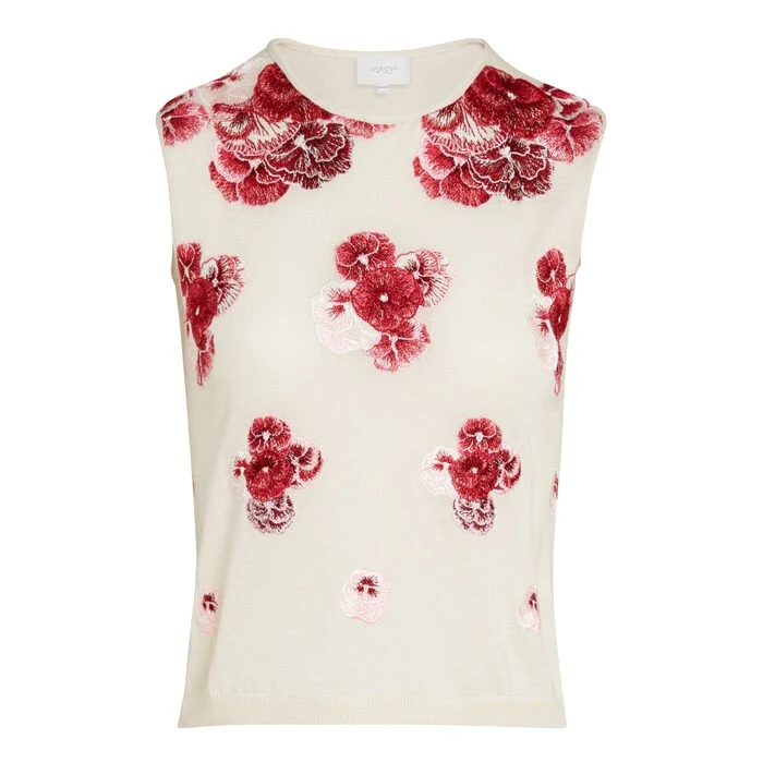 Ruby-Pansies-Cashmere-Tank-Top-Giambattista-Valli-Tops-689398_nobg Giambattista Valli Ruby Pansies Cashmere Tank Top - Giambattista Valli Tops - Romantic Couture - Shop at Luxury Shoes