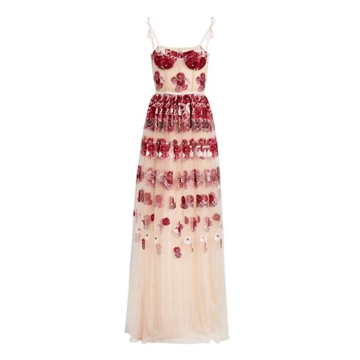 Ruby-Pansies-Embroidered-Tulle-Dress-Giambattista-Valli-Dresses-711332_nobg Giambattista Valli Ruby Pansies Embroidered Tulle Dress - Giambattista Valli Dresses - Romantic Couture - Shop at Luxury Shoes