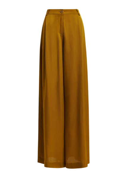 Essentiel Antwerp Rust wide-leg satin pants - Essentiel Antwerp Pants - Colorful Belgian Design - Shop at Luxury Shoes 