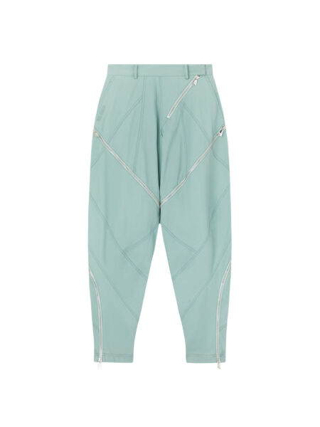 The Attico Sage Green Long Pant - The Attico Pants - Designed by Gilda Ambrosio & Giorgia Tordini - Shop at Luxury Shoes 