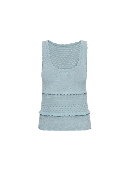 Oscar de la Renta Scallop Trim Tank - Oscar de la Renta Tops - American Couture - Shop at Luxury Shoes 
