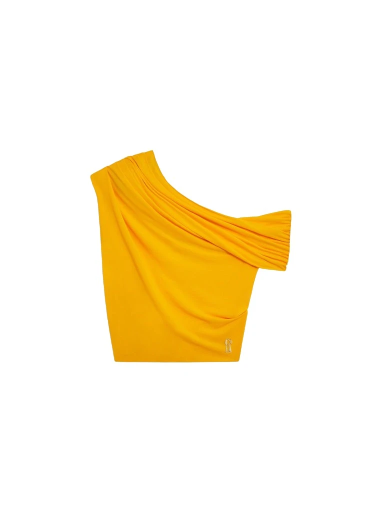 Schiaparelli-Asymmetrical-Draped-Top17918_nobg Schiaparelli Asymmetrical Draped Top Tops in Schiaparelli Authentic Luxury Fashion at Luxury Shoes