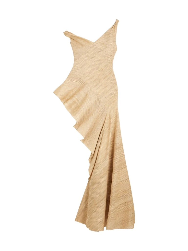 Schiaparelli-Asymmetrical-Ruffled-Dress96572_nobg Schiaparelli Asymmetrical Ruffled Dress Dresses in Schiaparelli Authentic Luxury Fashion at Luxury Shoes