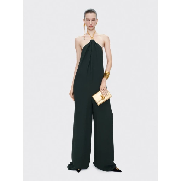Schiaparelli Bijou Necklace Halterneck Jumpsuit Jumpsuit in Schiaparelli Authentic Luxury Fashion at Luxury Shoes 