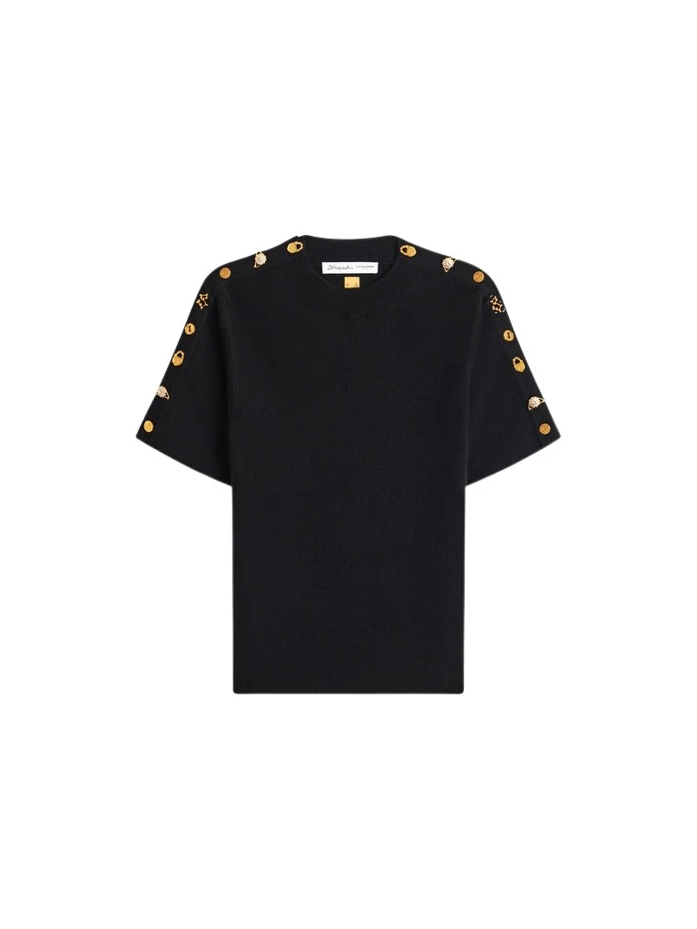 Schiaparelli-Bijoux-Buttons-Sweater-363840_nobg Schiaparelli Bijoux Buttons Sweater Knitwear in Schiaparelli Authentic Luxury Fashion at Luxury Shoes