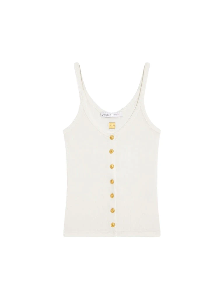 Schiaparelli-Bijoux-Buttons-Tank-Top33389_nobg Schiaparelli Bijoux Buttons Tank Top Tops in Schiaparelli Authentic Luxury Fashion at Luxury Shoes