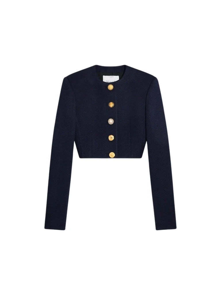 Schiaparelli-Collarless-Short-Jacket90682_nobg Schiaparelli Collarless Short Jacket Jackets in Schiaparelli Authentic Luxury Fashion at Luxury Shoes