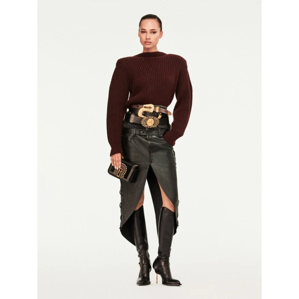 Schiaparelli Corset Lacing Ribbed Jumper Knitwear in Schiaparelli Authentic Luxury Fashion at Luxury Shoes 