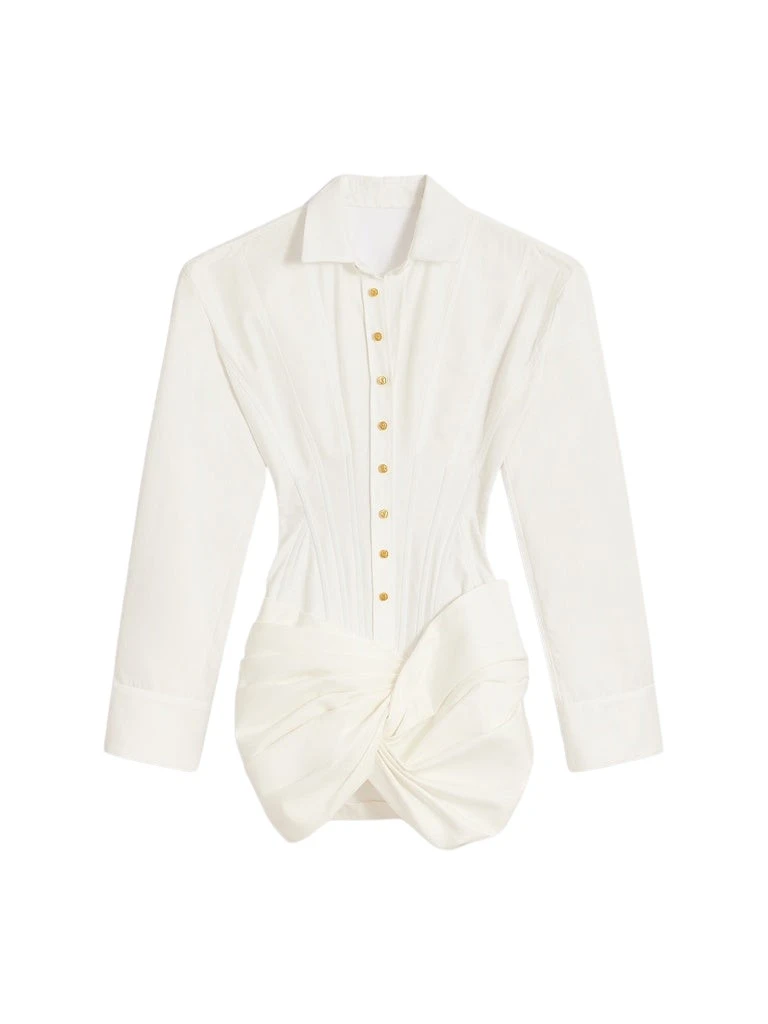 Schiaparelli-Corset-Shirt-Dress18828_nobg Schiaparelli Corset Shirt Dress Dresses in Schiaparelli Authentic Luxury Fashion at Luxury Shoes